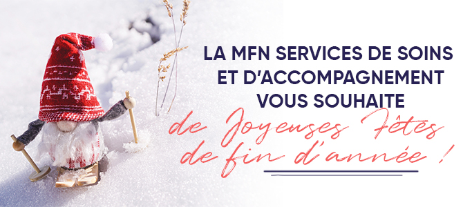Joyeuses Fêtes de fin d'année de la part de la Mutualité Française Normandie Services de Soins et d'Accompagnement
